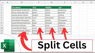 Download the video "3 Ways to Split Cells in Excel (Using Data Tools, Functions, and Shortcuts)"