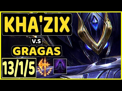 HY0G4 (KHA'ZIX) vs GRAGAS - 13/1/5 KDA JUNGLE CHALLENGER GAMEPLAY - BR