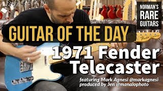 Video thumbnail for Guitar of the Day: 1971 Fender Telecaster in Lake Placid Blue | Norman's Rare Guitars by Normans Rare Guitars