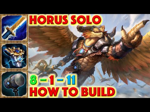 SMITE HOW TO BUILD HORUS - Horus Solo + How To + Guide (Mid Season 7 Conquest) 2020 Dragonguard