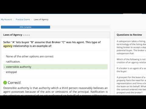 Real Estate Exam Webinar: Laws of Agency (11/04/19)