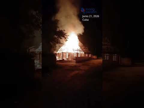 Incendio en el Ranchón de Lajas, Cienfuegos, Cuba