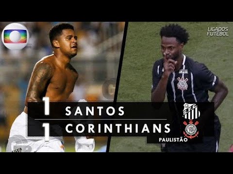 Santos 1 x 1 Corinthians (Globo 60fps) Melhores Momentos - Paulistão 04/03/2018