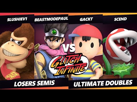 Glitch Infinite Losers Semis - SlushieV1 & BeastModePaul Vs. Gackt & Scend - SSBU Ultimate