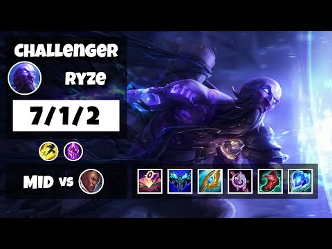Ryze vs Lucian Mid 11.13 Challenger Gameplay S11 (7/1/2) - EU