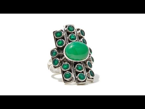 Nicky Butler Gemstone Sterling Silver Linear Ring