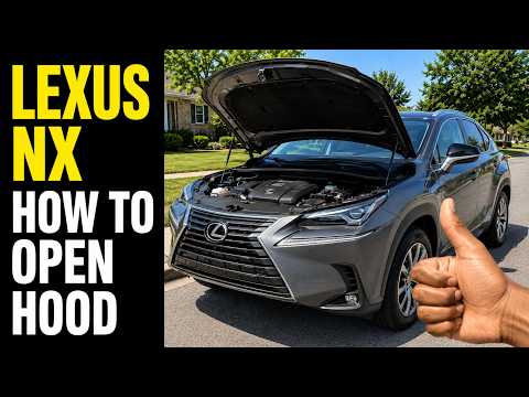 Lexus NX - how to open hood