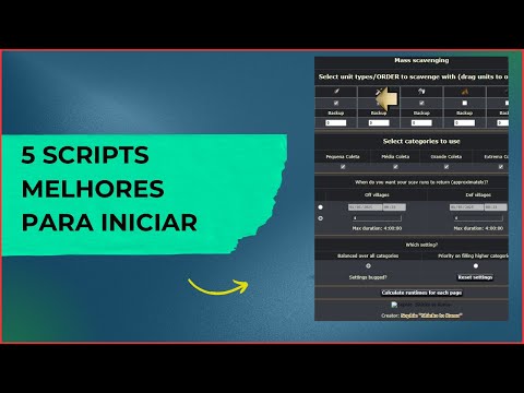 SCRIPTS FUNDAMENTAIS para COMEÇAR mundo no TRIBAL WARS