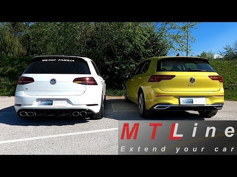 VW Golf 8, BJ2020 - Vergleich der hinteren IQ.LIGHT Leuchten mit LED Leuchten von VW Golf 7.5