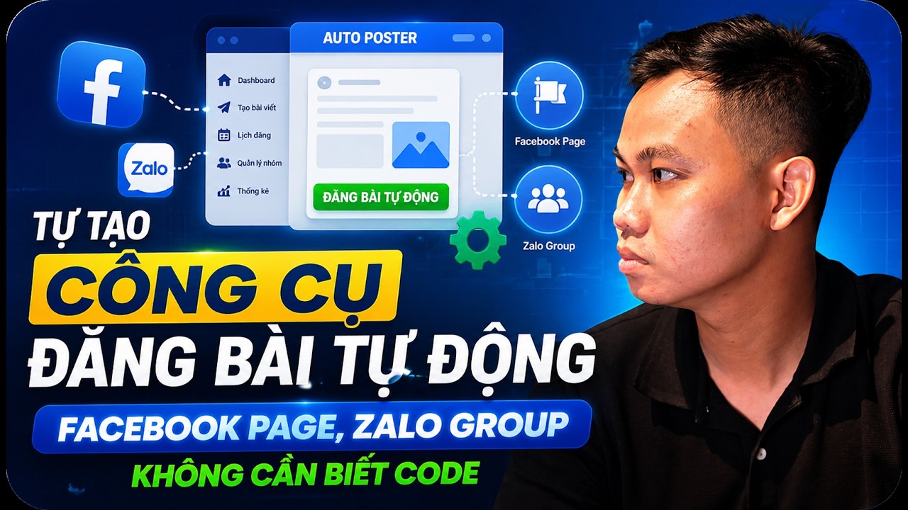 VIDEO 5: Đăng bài tự động lên Facebook, Zalo
