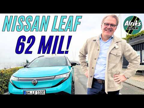 Nya Nissan Leaf går 62 mil och är modern och komfortabel. Men …