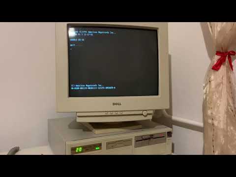 Startup of an old 386 computer running windows 3.11