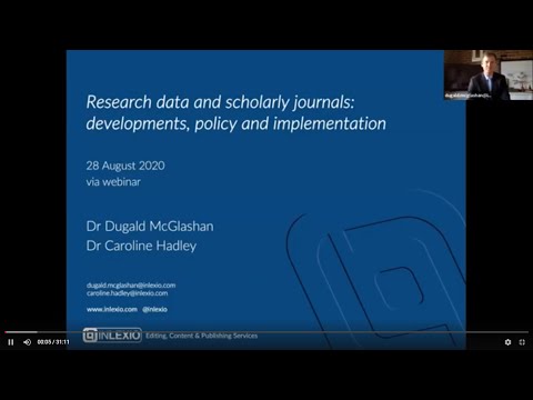 ソーシャル・データサイエンス学科 "Research data and scholarly journals"－Dugald McGlashan氏（INLEXIO）