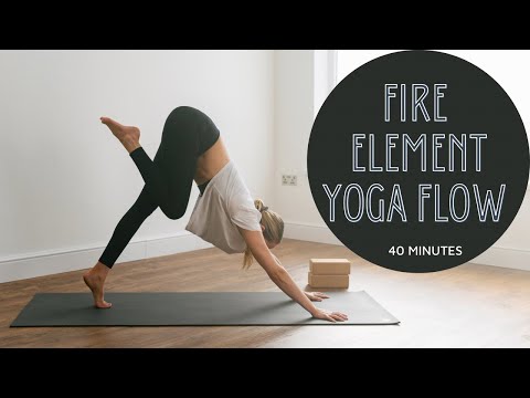 FIRE ELEMENT YOGA FLOW | 40-Minute Awakening Yoga Vinyasa | Intermediate yoga