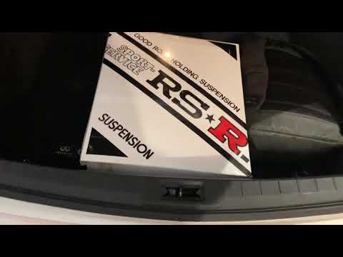 RSR lowering springs before and after on 2017 Infiniti Q60