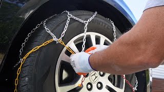 Wood Nymph Auto-Trac Snow Chains for Car Tires Install Review