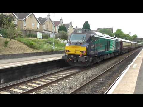 DRS Class 68's no's: 68017-68002 @ Oldfield Park {1Z68} 21/05/2017.