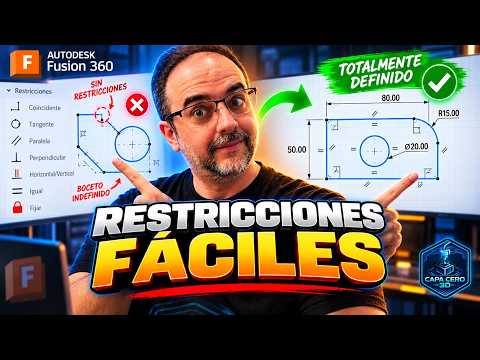 Guía DEFINITIVA de BOCETOS en Fusion 360: Restricciones y el Comando Oculto que necesitas 🎯