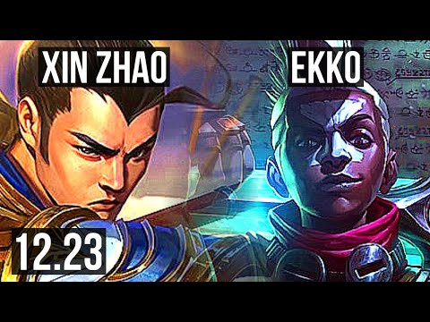 XIN ZHAO vs EKKO (JNG) | 66% winrate, 1/2/9 | EUW Master | 12.23