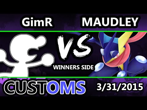 S@X Customs - VGBC | GimR (G&W) Vs. CP Maudley (Greninja) SSB4 Tournament - Smash Wii U - Smash 4