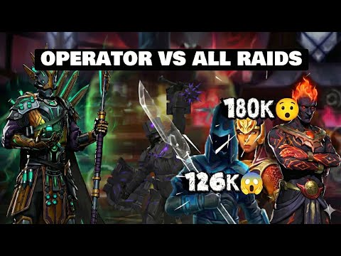 Shadow fight 3: Operator vs all Raids(Crazy damage😱)(must watch🔥)