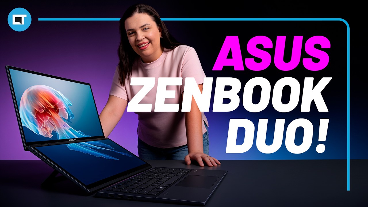 Miniatura da avaliação em vídeo de Notebook ASUS Zenbook DUO Intel Core Ultra X9, 32 GB, 1.0 TB W11 Home, 14'' OLED