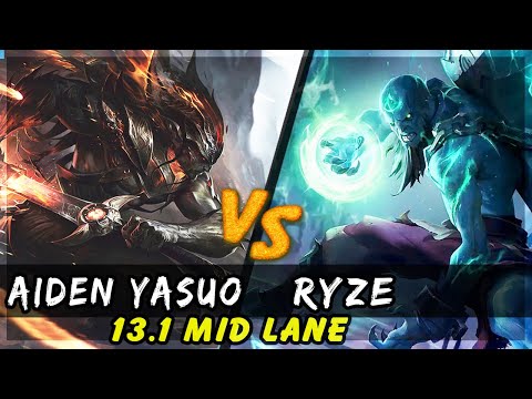 AidenYasuo - Yasuo vs Ryze MID Patch 13.1 - Yasuo Gameplay
