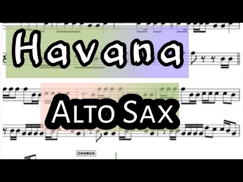 Havana I Alto Sax Sheet Music Backing Track Play Along Partitura I Camila Cabello