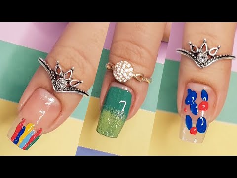 3 Amazing Nail Art Design Trick For Beginners || Compilation