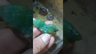 Gem silica crystal carving rough shaping of lines