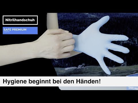 Artikelvideo 1 für HYGOSTAR unisex Einmalhandschuhe SAFE PREMIUM weiß Größe M, 100 St., Artikelnummer 597922
