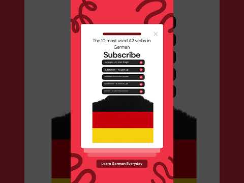 The 10 most used A2 verbs in German