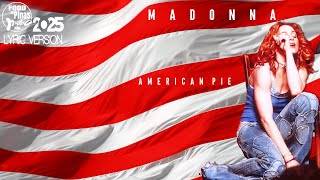 AMERICAN PIE - MADONNA (Lyric Version)