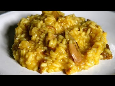 Ricetta:Risotto al zafferano e funghi