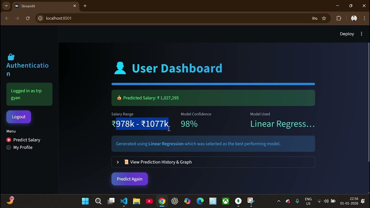 Salary Prediction app | machine learning project | python streamlit project using mongo db #aiml