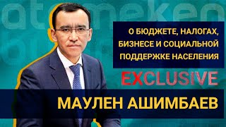 Маулен Ашимбаев о бюджете, налогах, бизнесе и социальной поддержке населения