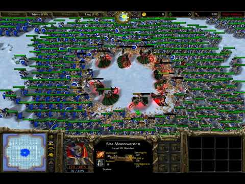 1000 Footman vs 10 Warden (Lv10 With Skills) Fully Upgrade 1080p