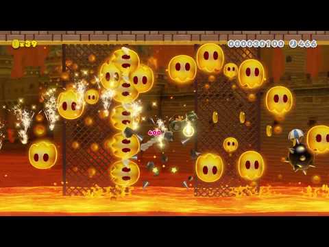 Fire Wall Chase (Super Mario Maker 2)