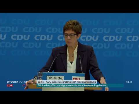 CDU-Präsidiumssitzung: Pressestatement von Annegret Kramp-Karrenbauer am 25.06.2018