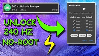 ⚡ UNLOCK 240 Hz Refresh Rate on Android Without Rooting! 🤯