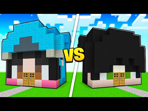 Luke - Omz vs Luke House Build Battle Challenge in Minecraft!