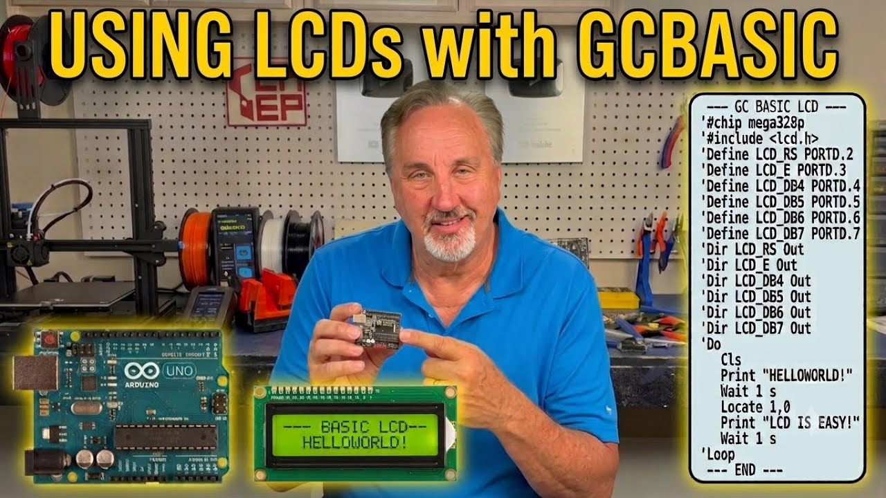 Video thumbnail for Controlling LCDs with Arduino and GCBASIC
