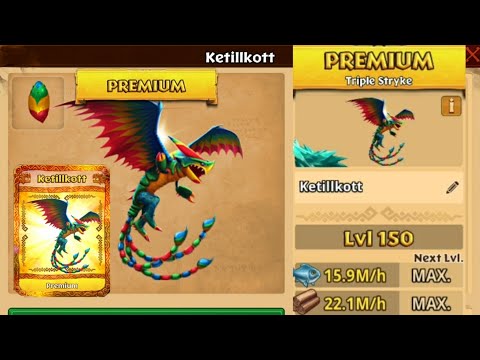 KETILLKOTT Titan Mode Max Level 150 | New Premium Triple Stryke | Dragons: Rise of Berk