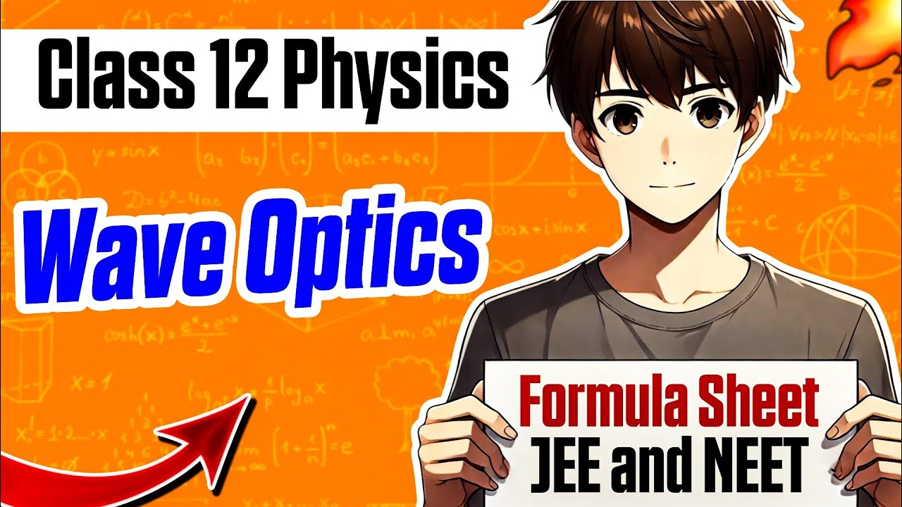 Class 12 Physics🔥 | Wave Optics | Formula Sheet 📄 | Quick Revision & Important Formulas | Board Exam