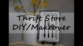 THRIFT STORE DIY // MAKEOVER // FARMHOUSE DECOR