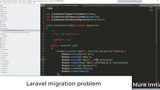 Laravel migrate error PDO Exeception Solution