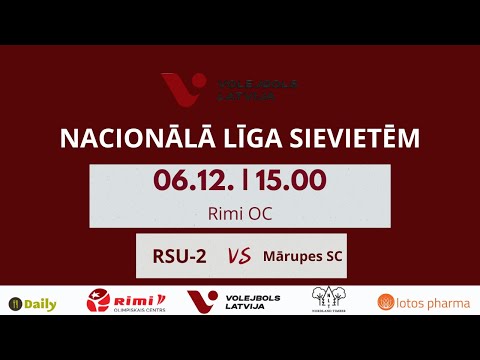 LČ Nacionālā līga 25/26 Sievietēm, RSU 2 vs Mārupes SC 06.12.2025, 15:00
