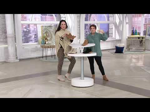 Earth Perforated Leather Ankle Boots - Wyoming Wonder on QVC