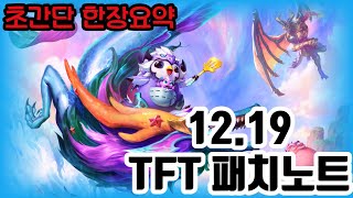 TFT 간편요약 12.19 패치노트