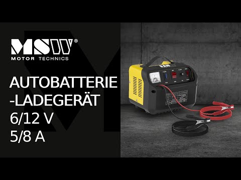 Video - Autobatterie-Ladegerät - 6/12 V - 5/8 A - schräges Bedienfeld